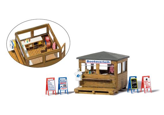 Preiser 17314 Kiosk mit Bootsverleih (Bausatz) - H0 (1:87)