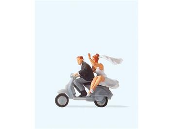 Preiser 28150 Brautpaar auf Vespa - H0 (1:87)