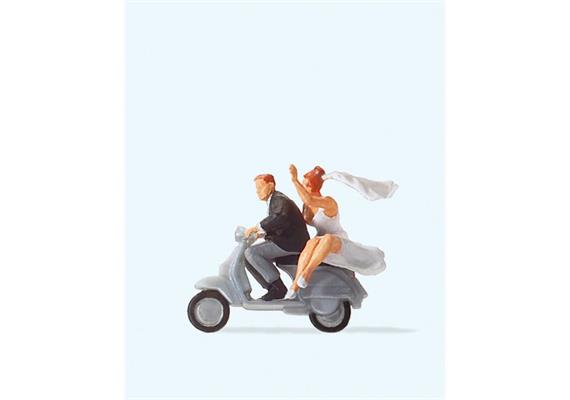 Preiser 28150 Brautpaar auf Vespa - H0 (1:87)
