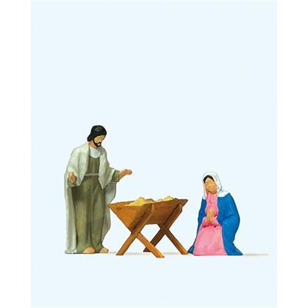 Preiser 29091 Maria und Josef mit Krippe - H0 (1:87)