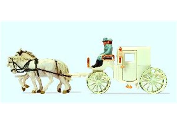 Preiser Hochzeitskutsche geschlossen, Fertigmodell