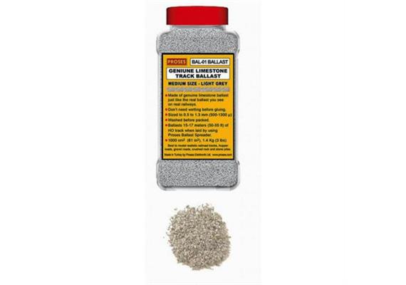 Proses PBAL-N-02 1 Kg echter Kalkstein-Schotter N (Mittelgrau)
