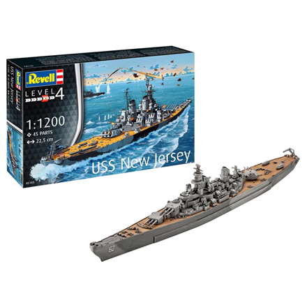 Revell 75183 Starter Kit Battleship USS New Jersey - Massstab 1:1200