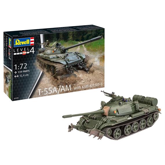 Revell 03328 T-55A/AM with KMT-6/EMT-5, Massstab 1:72