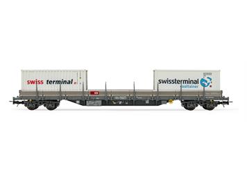 Rivarossi 6527 SBB 2 x 20' Container auf Flachwagen Res, Swissterminal - H0 (1:87)