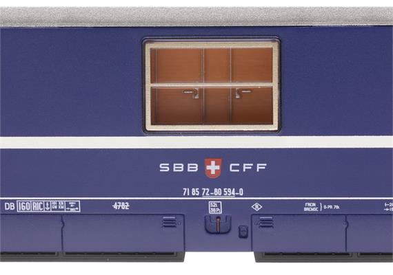 Rivarossi HR4334 SBB TEN-Schlafwagen MU 64 mit Schürze TEN Ep. IV - H0 (1:87) | Bild 4