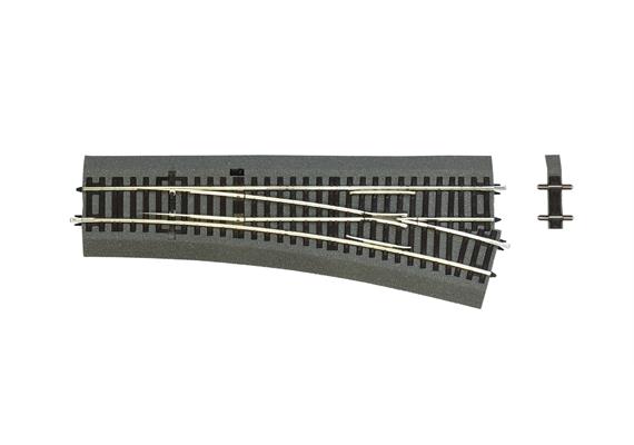 Roco 42535 Weiche rechts Wr15 für Handbetrieb, mit Bettung (Ersatz für 42533) - H0 (1:87)