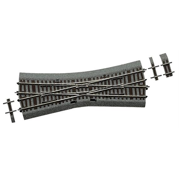 Roco 42546 Kreuzungsweiche EKW-15° mit Bettung. „Englische“ Bauart - H0 (1:87)
