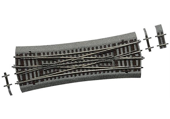 Roco 42594 Doppelkreuzungsweiche DKW-15°, Gummibettung - H0 (1:87)