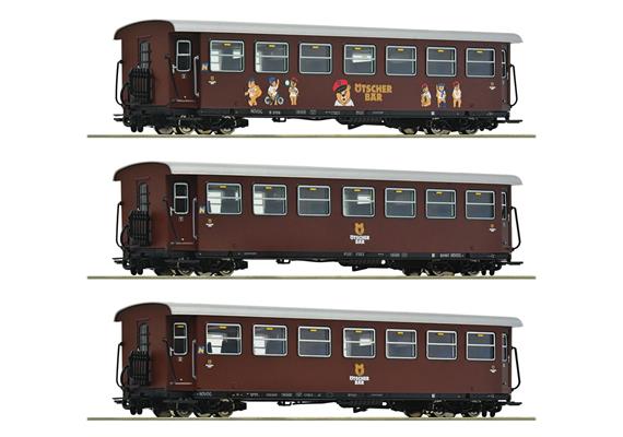 Roco 6240002 3-tlg. Set: Personenzug „Ötscherbär“, NÖVOG - H0e