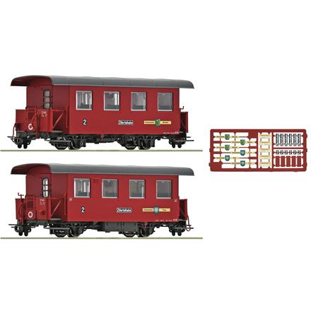 Roco 6240003 2-tlg. Set: Schmalspur-Personenwagen, Zillertalbahn - H0e