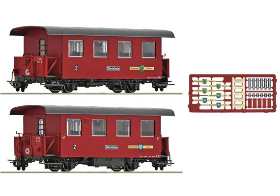 Roco 6240003 2-tlg. Set: Schmalspur-Personenwagen, Zillertalbahn - H0e