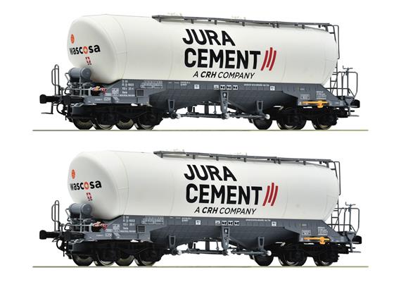 Roco 6600191 2-tlg. Set: Silowagen, Jura Cement/Wascosa - H0 (1:87)