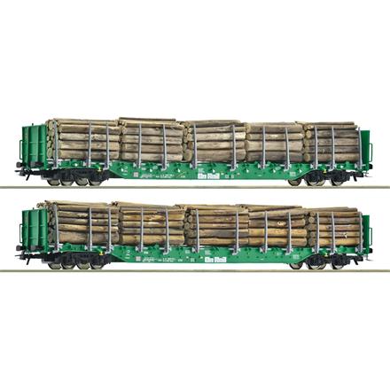 Roco 6600319 2-tlg. Set Rungenwagen beladen, OnRail - H0 (1:87)