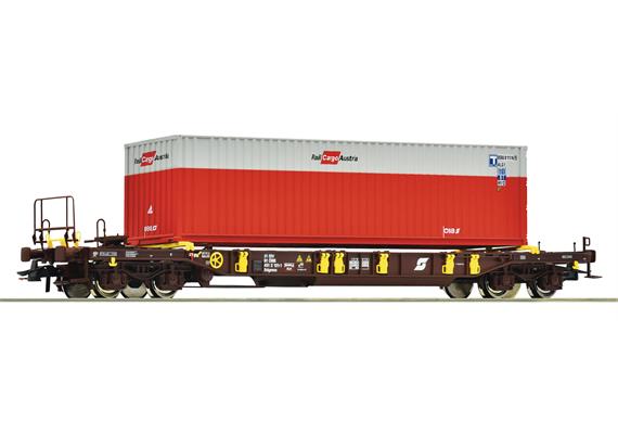Roco 67598 Taschenwagen T3, ÖBB, 40-Fuß-Container der Rail Cargo Austria - H0 (1:87)