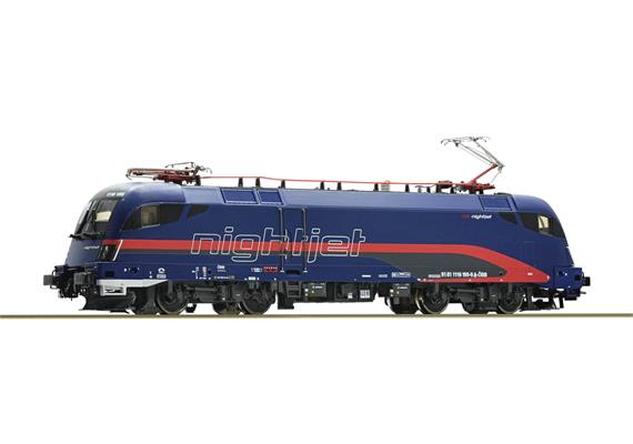 Roco 70496 Elektrolok 1116 195-9 „Nightjet", ÖBB, DC 2L, digital DCC mit Sound - H0 (1:87)