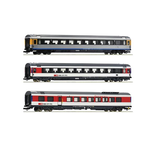 Roco 74021 3-tlg. Set 1: EuroCity-Wagen EC 7, SBB - H0 (1:87)