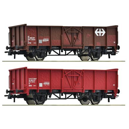 Roco 77034 SBB 2-tlg. Set: Offene Güterwagen - H0 (1:87)