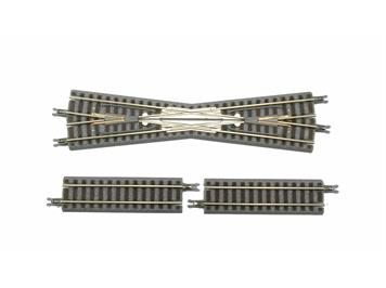 Rokuhan R020 Kreuzung 112,8 mm, 13° + 2 x 53,6 mm Gleis gerade