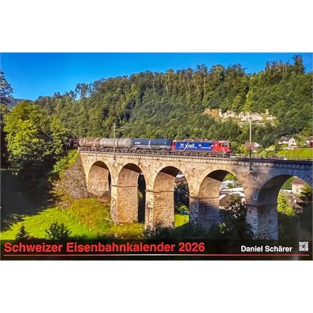 Schweizer Eisenbahnkalender 2026 von Daniel Schärer