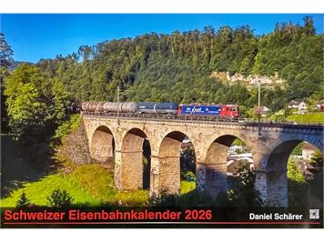 Schweizer Eisenbahnkalender 2026 von Daniel Schärer