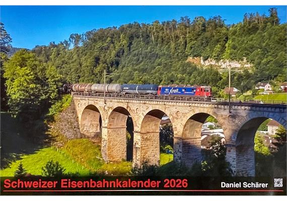 Schweizer Eisenbahnkalender 2026 von Daniel Schärer | Bild 1