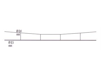 Sommerfeld 177 Fahrdraht verkupfert 0,5 x 340 mm offen, 5 Stück - H0 (1:87)