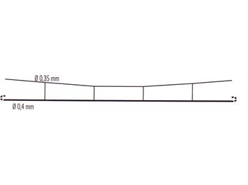 Sommerfeldt 441 Profi-Fahrdraht 0,4 x 145 mm offen, 5 Stück - N (1:160)