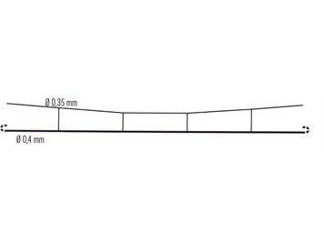 Sommerfeldt 441 Profi-Fahrdraht 0,4 x 145 mm offen (5 Stück), N (1:160)