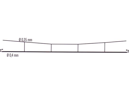 Sommerfeldt 442 Profi-Fahrdraht verkupfert 0,4 x 160 mm, 5 Stück - N (1:160)