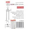 Tams 81-30176-05 Blink-LEDs 1,8 mm, rot, diffus farbig, 5 Stück