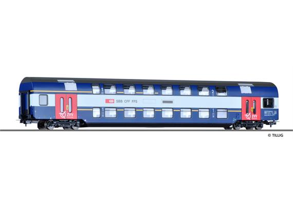 Tillig 73809 Doppelstockwagen 1./2. Klasse S-Bahn Zürich (rote Türen) HO