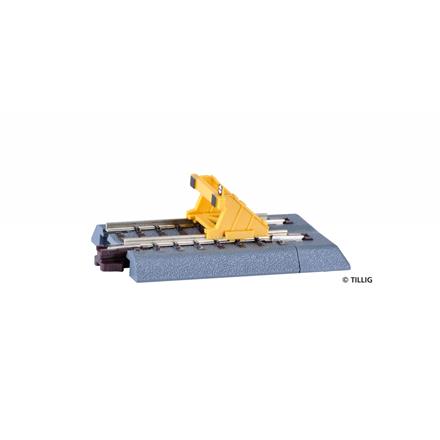 Tillig 83711 Bettungsgleis braun Prellbock Prellbock mit Gleisstück 43 mm