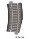 Tillig 83724 Bettungsgleis grau Gleisstück R22 Pass-Stück links R353 mm / 15°