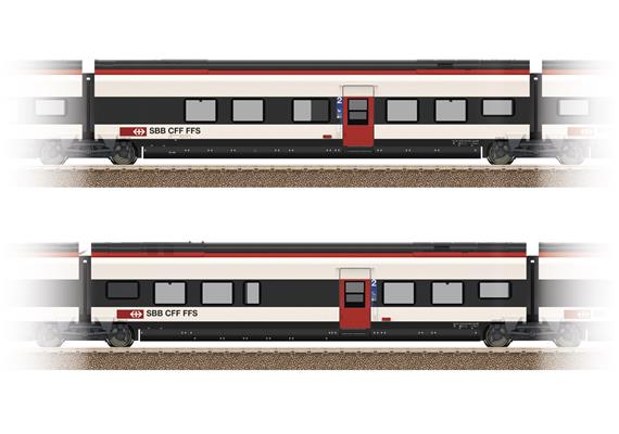 TRIX 23281 Ergänzungswagen-Set 1 zum SBB RABe 501 Giruno - H0 (1:87) | Bild 2