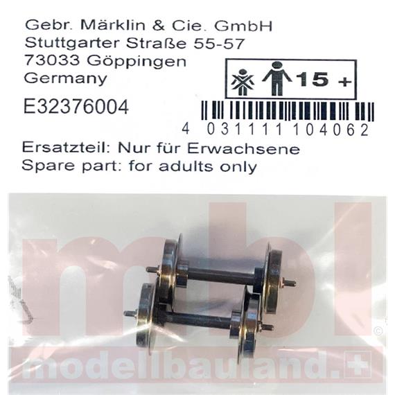 TRIX 32376004 Gleichstrom-Radsatz DC 2L, 14,2 mm, Inhalt 2 Stück - H0 (1:87)