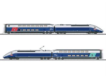TRIX 22381 Hochgeschwindigkeitszug TGV Euroduplex, DC, mfx/DCC mit Sound, H0 (1:87)