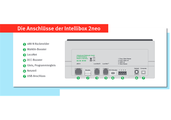Uhlenbrock 65150 Intellibox 2neo mit Schaltnetzteil, Anschlussteckern und Handbuch | Bild 4