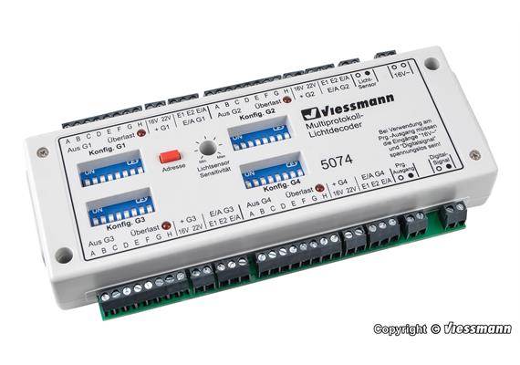 Viessmann 5074 Multiprotokoll-Lichtdecoder, DCC, MM, DC, AC, RailCom | Bild 1
