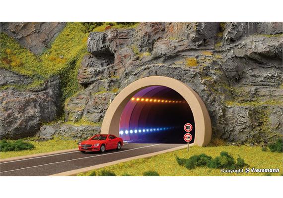 Viessmann 5098 H0 Straßentunnel modern, mit LED Spiegeleffekt und Tiefenwirkung | Bild 3