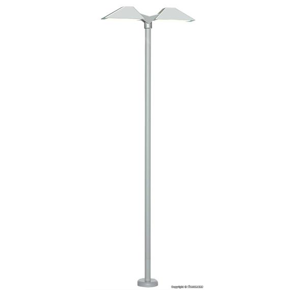 Viessmann 6084 Moderne Bahnsteigleuchte doppelt, 2 LEDs weiss - H0 (1:87)