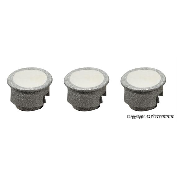 Viessmann 6340 Einbaustrahler modern, LED warmweiss, 3 Stück - H0 (1:87)
