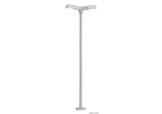 Viessmann 6498 Strassenleuchte modern doppelt LED weiss - N (1:160)