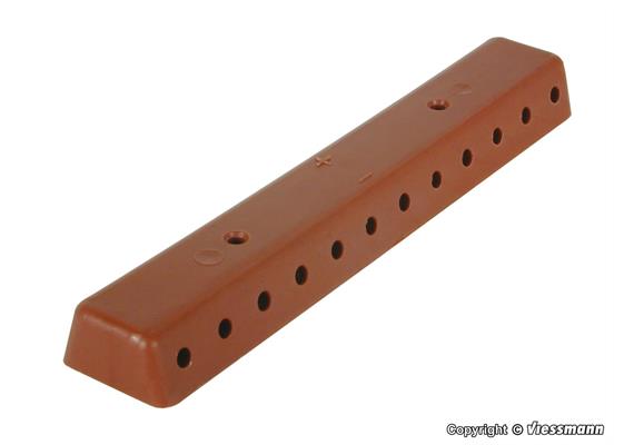 Viessmann 6843 Verteilerleiste braun mit Schrauben, 2 Stück