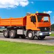 Viessmann 8041 MB ACTROS 3-achs Muldenkipper mit Rundumleuchten, kommunalorange - H0 | Bild 3