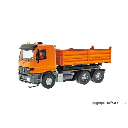 Viessmann 8041 MB ACTROS 3-achs Muldenkipper mit Rundumleuchten, kommunalorange - H0