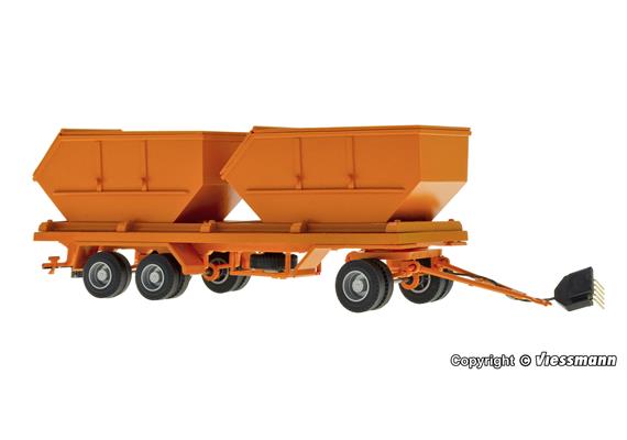 Viessmann 8225 3-achs Containeranhänger, kommunalorange, Funktionsmodell - H0 (1:87) | Bild 2