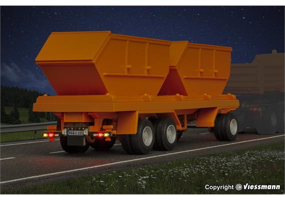 Viessmann 8225 3-achs Containeranhänger, kommunalorange, Funktionsmodell - H0 (1:87) | Bild 5