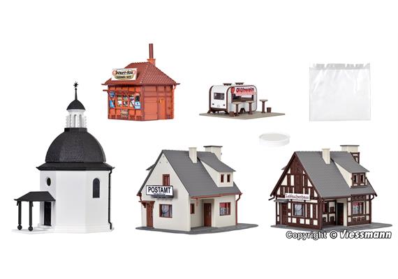 Vollmer 42413 Weihnachtsdorf mit LED-Beleuchtung, Funktionsbausatz - H0 (1:87) | Bild 3