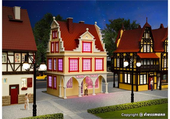 Vollmer 43871 Nachtclub "L'Amore" mit LED-Beleuchtung - H0 (1:87) | Bild 1